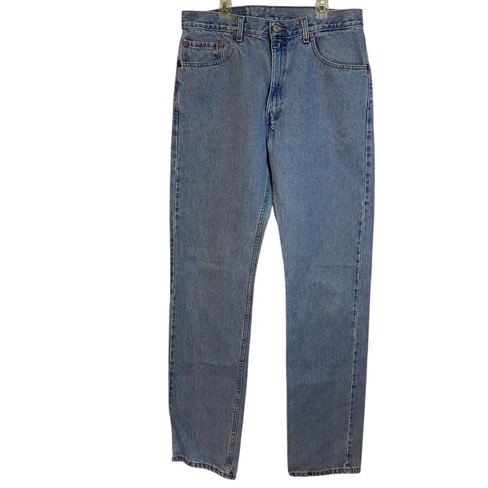 Vintage Levi's 505 Regular Fit Straight Leg Jeans Size 34x36 100% Cotton